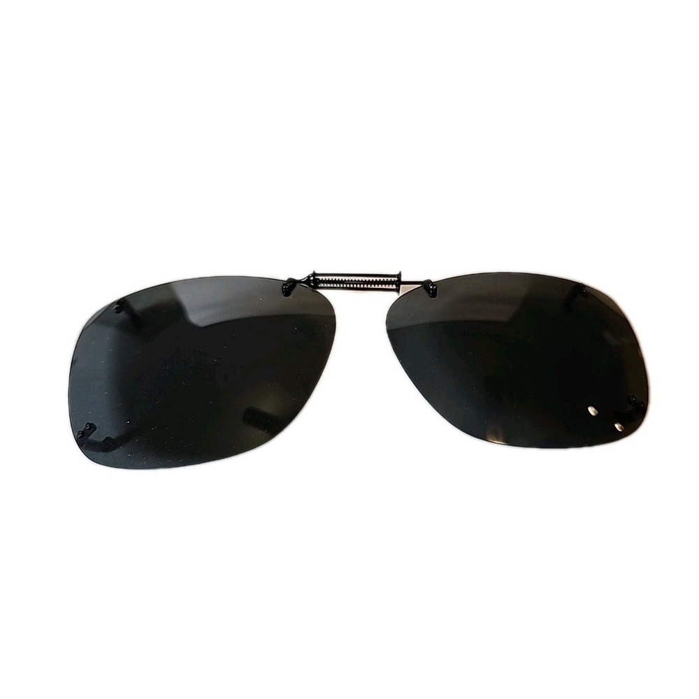Polar Optics Clip On Frameless Gray Sunglasses Adjustable Polarized Easy On/OFF